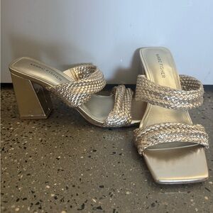 Marc Fisher Gold Braided Women's Heels